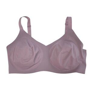 Knix Padded V-Neck Bra, Purple, Wireless, Size 6+, 34E